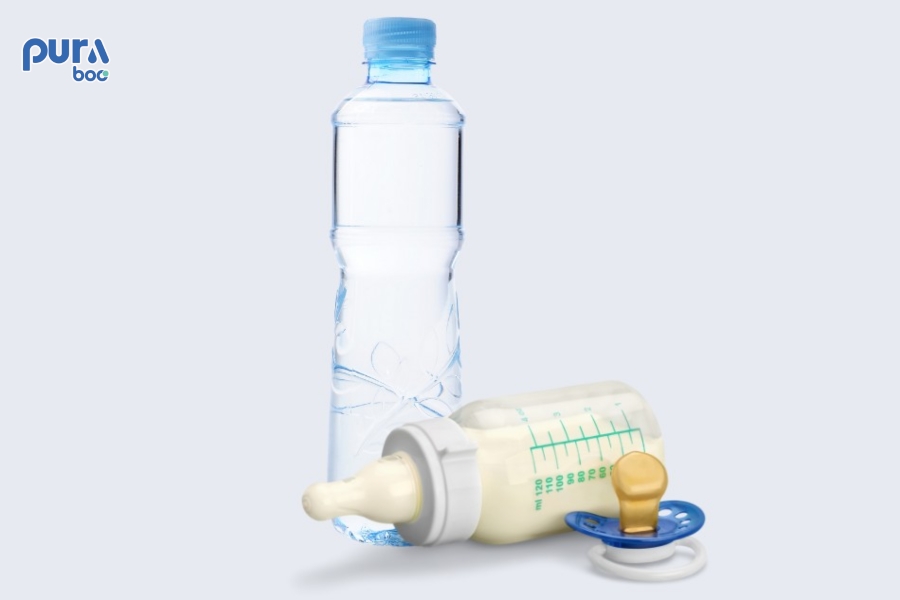 Pha sữa bằng nước khoáng