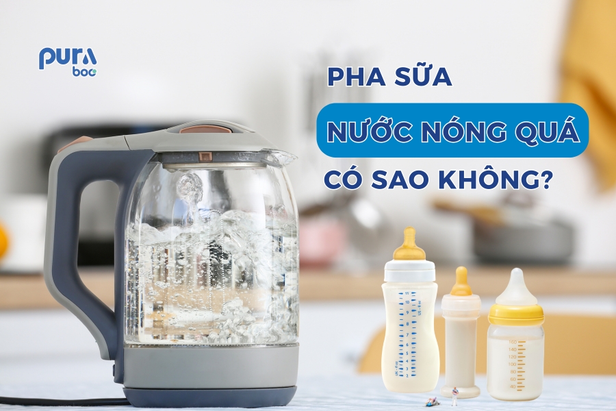 Pha sữa nước quá nóng