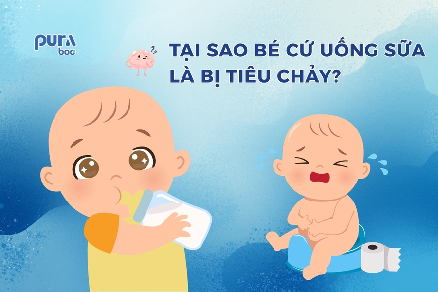 Tại sao bé uống sữa bị tiêu chảy